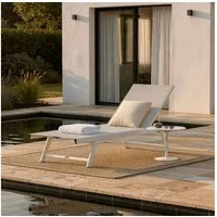 HOME DELUXE Gartenliege NAILEA - 192 x 60 x 32–96 cm, verstellbare Rückenlehne, Liegestuhl, Aluminium-Liege