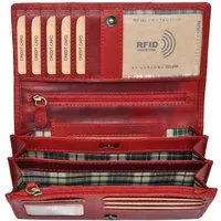 Benthill Geldbörse Damen Echt Leder Portemonnaie Frauen Geldbeutel RFID Portmonee Groß, RFID-Schutz Kartenfächer Münzfach Reißverschlussfach