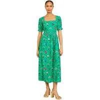 Love & Roses Midikleid Love & Roses Midikleid mit Puffärmeln, Regular (1-tlg)