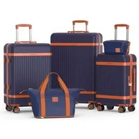 VALLSERO Trolleyset Hartschalen-Koffer set (M, L,XL) Rollkoffer, Reisekoffer, Handgepäck 4 Rollen, ABS-Material, TSA Zollschloss