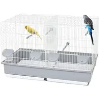 GarPet Vogelkäfig Vogelkäfig Wellensittich Käfig Für 2 Vögel Doppelkäfig Trennwand