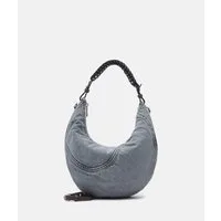 Liebeskind Berlin Schultertasche Denim Luna Hobo S, Handliche Hobo-Bag aus Denim
