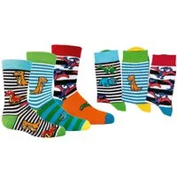 Wowerat Freizeitsocken 3 Paar Kindersocken Lustige Dinos, sanfte Baumwolle, weiche Naht (3 Paar)