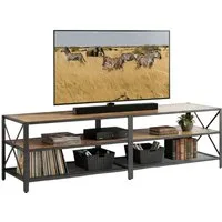 relaxdays TV-Bank TV Lowboard 4 Fächer, 180 cm