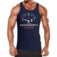 MoonWorks Tanktop Herren Tank-Top Shirt Total Unterhopft Bier Tank-Anzeige mit Print
