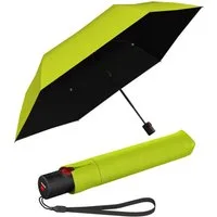Knirps® Taschenregenschirm U.200 Ultra Light Duomatic - UV coated, mit UV- und Hitzeschutz, schwarz-limette