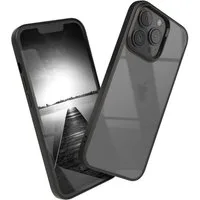 EAZY CASE Handyhülle Bumper Case für Apple iPhone 13 Pro 6,1 Zoll, Hülle Durchsichtig kratzfest Back Cover mit Displayschutz Schwarz