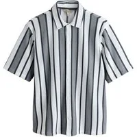 Next Kurzarmhemd Texturiertes Jersey-Hemd mit Streifen (1-tlg)