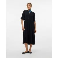 Vero Moda Sommerkleid VMEASY JOY 2/4 FRL CALF DRESS WVN GA Viskose, regular fit