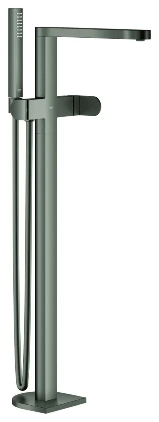 GROHE Einhand-Wannenbatterie Plus 23846_4, Bodenmontage FMS hard graphite gebürstet, 23846AL4 23846AL4