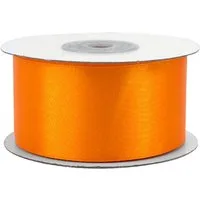 Creativery Satinband, Satinband 38mm x 25m Rolle Orange