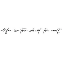 Inkster Schmuck-Tattoo life is too short to wait Tattoo, EU-Kosmetikzertifizierte Farbe, wasserfestes temporäres Tattoo, 2 Wochen Halt