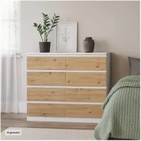 HTI-Living Sideboard Moderne Kommode mit 8 grifflosen Schubladen (Stück, 1 St., 1 Kommode ohne Dekoration), Sideboard