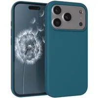 EAZY CASE Handyhülle für Apple iPhone 17 Pro Hülle Silikon 6,3 Zoll, Hülle mit Kameraschutz Bumper Case stoßfest Handy Softcase Petrol