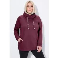 Ulla Popken Sweatshirt Sweatshirt weiter Stehkragen Taschen