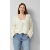 QS Cardigan Strickjacke Strickjacke mit Ajourmuster