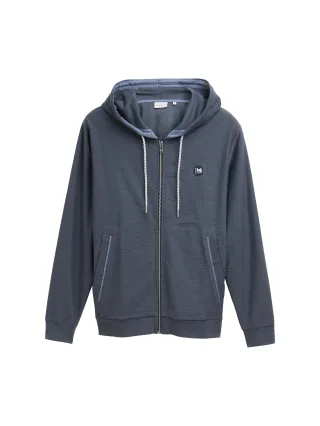 Tom Tailor - Ultralight Sweatjacke mit Kapuze blueish grey - Gr. - L