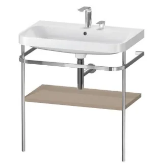 Duravit Happy D.2 Plus c-shaped Set mit Metallkonsole Leinen Matt 775x490x850 mm - HP4837E7575 HP4837E7575