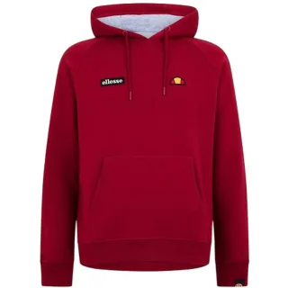 Ellesse - Kapuzenpullover für Herren, bestickt, Raglanärmel (Burgunderrot)