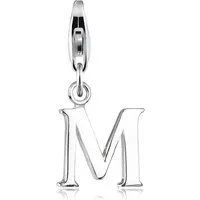 Elli Charm-Einhänger Buchstabe M Initialie 925 Sterling Silber, Buchstabe