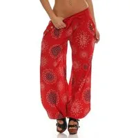 malito more than fashion Haremshose malito Damen Pumphose mit Print, leichte Stoffhose inkl. Gürtel, Pumphose Aladinhose mit Print Einheitsgröße
