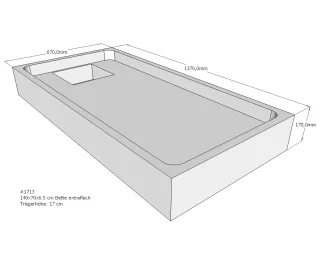 Neuesbad Wannenträger für Bette extraflach 140x70x6,5 SD22760