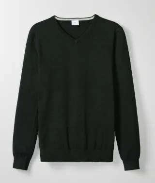 BASEFIELD - V Pullover pine grove melange - Gr. - XXL