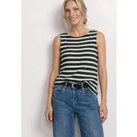 STREET ONE Stricktop Sommertop in Strick-Optik- gestreift