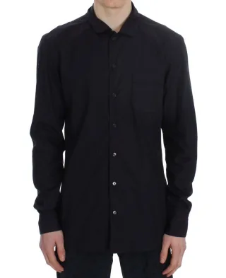Dolce & Gabbana Herren Lila Gestreiftes Baumwoll-Pyjama Lounge-Shirt