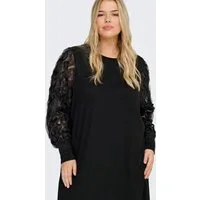 ONLY CARMAKOMA Minikleid CARAMIRA L/S O-NECK ABK DRESS JRS Partykleid