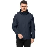 Jack Wolfskin Regenjacke STORMY POINT 2L JKT M mit Kapuze, hoch geschlossener Ausschnitt, atmungsaktiv, wasserdicht