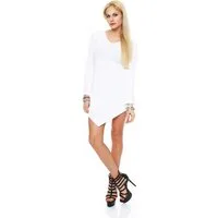 Mississhop Sommerkleid Asymmetrisches Damenkleid mit langen Ärmeln M.Alex