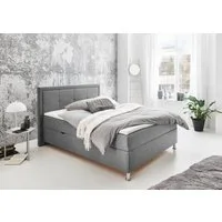 Home affaire Boxbett Fergus inkl. Bettkasten und Topper, Breite 120cm, mit Metallfuß in Chromoptik
