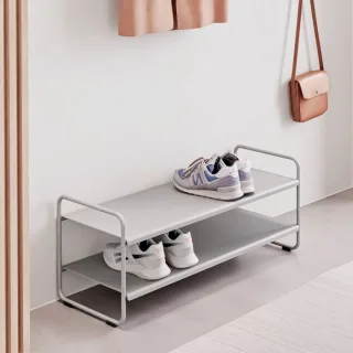 Zone Denmark Schuhregal 2 Ebenen flach | Metall grau