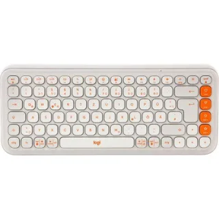 Logitech POP ICON KEYS Tastatur Off White Kabellos