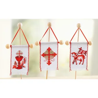 Stickpackung Osterfahnen, 3er-Set