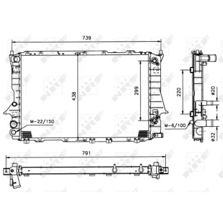 NRF Motork?hler gel?tet Audi 100 A6 51317