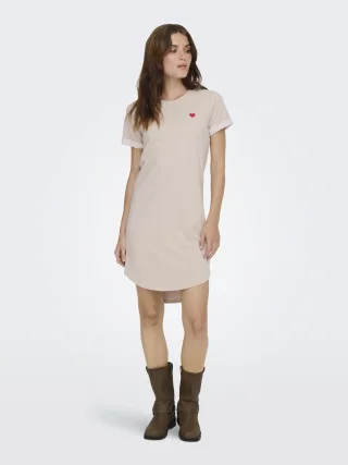 JDY - JDYIVY S/S DRESS JRS NOOS Chateau Gray - Gr. - S