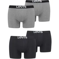 Levi's® Boxershorts LEVIS MEN SOLID BASIC BOXER BRIEF ORG CO 4P (4-er Pack)