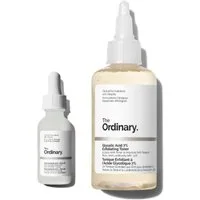 The Ordinary Hautpflege-Set Niacinamide 10% + Zinc 1% + Glycolic Acid 7% Toner 30ml + 240ml Kombiset, 2-tlg., 2er Pflege-Set für unreine & fahle Haut