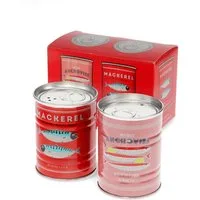 Rex London Salz- / Pfefferstreuer Fisch MACKEREL & ANCHOVIES, (Retro-Design, Set, 2-tlg), ca. Ø 5,2 x 6,7 cm (je Streuer)