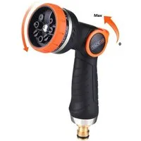 TACKLIFE Multifunktionsbrause Gartenbrause Garten Handbrause Bewässerungsbrause, Wasserstrahl stufenlos einstellbar, 3/4", Messing