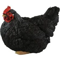 Fachhandel Plus Tierfigur Dekofigur Henne Huhn Berta sitzend lebensecht (1 St), für alle Freunde der besonderen Dekoration