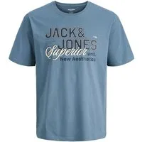 Jack & Jones PlusSize Rundhalsshirt JJELOGO TEE SS O-NECK 2 COL SS26 SN PLS mit auffälligem Print