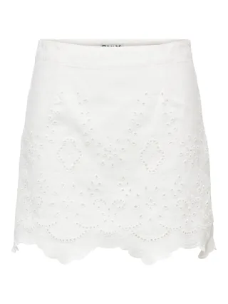 ONLY - ONLREYA HW BRO ANGLAISE SKIRT PNT Cloud Dancer - Gr. - XL
