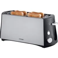 Cloer Toaster Doppel-Langschlitztoaster 3710, mit eingebautem Brötchenaufsatz