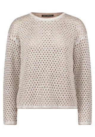 Betty Barclay - Strickpullover patch taupe/beige - Gr. - 44