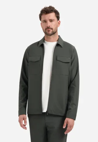 No Excess - Overshirt Full Zipper Stretch Sedoc dark steel - Gr. - L
