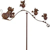 Moritz Gartenstecker Gartenstecker Hund & Mäuse Metall balancierend 166 cm