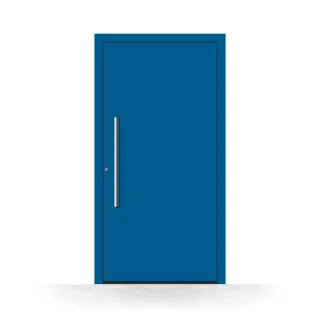 Haustür Blau RAL 5002, Aluminium, Schüco-Profil, 700 x 1700 mm, DIN links nach innen öffnend, Modell Berlin, individuell konfigurierbar